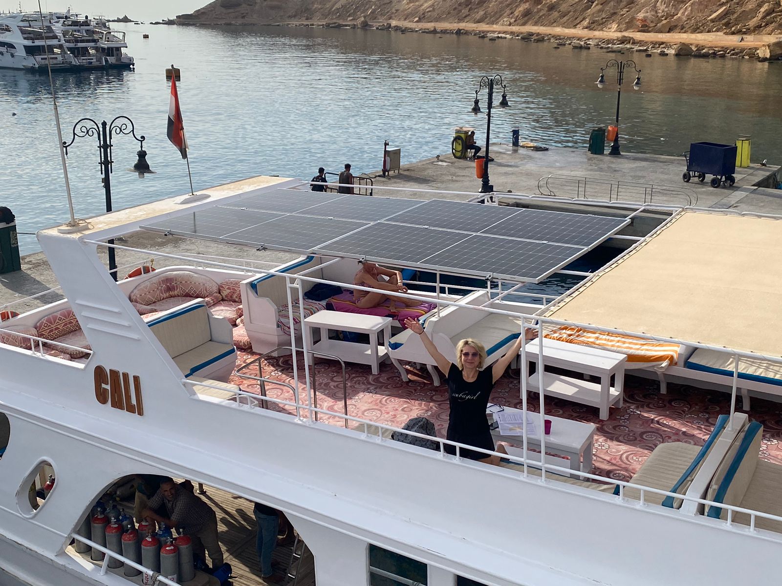 CALI Boat solar installation in Sharm El-Sheikh, Egypt